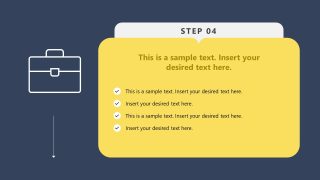 5-Item Vertical Step-by-Step Cards Template Layout 